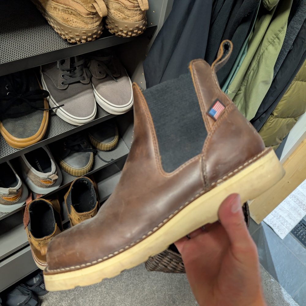 Danner Brown Leather Men's Slip-On Boots